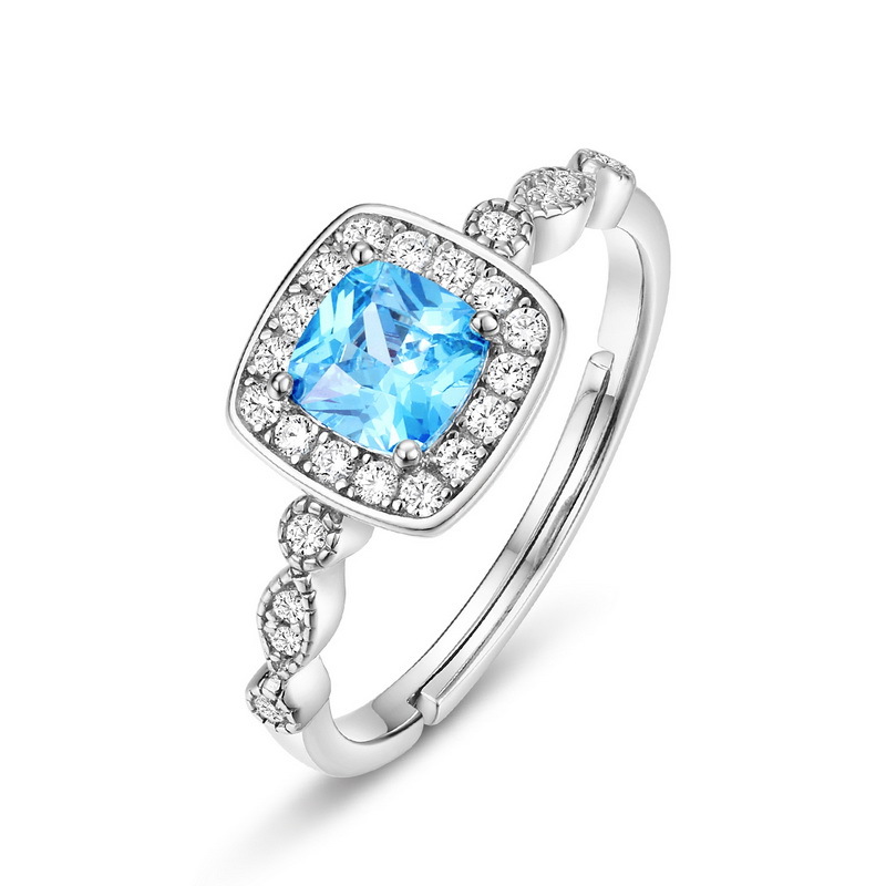 BLUE CZ WOMEN RING