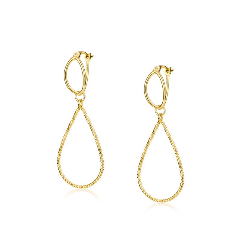 GOLD EARRINGS 925 SILVER