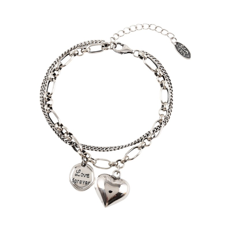 925 silver heart bracelet