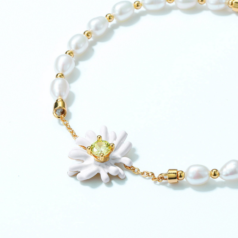 925 silver flower bracelet