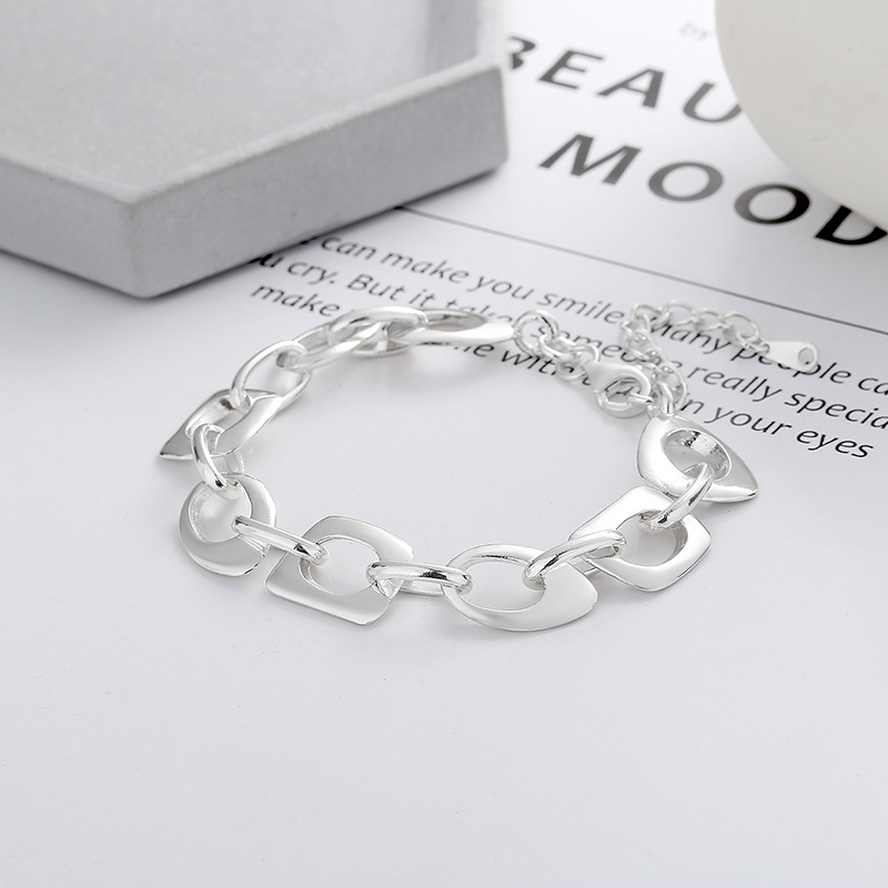 925 silver circle bracelet
