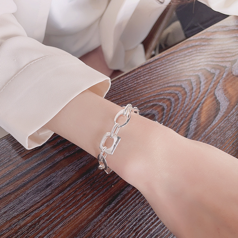 925 silver circle bracelet