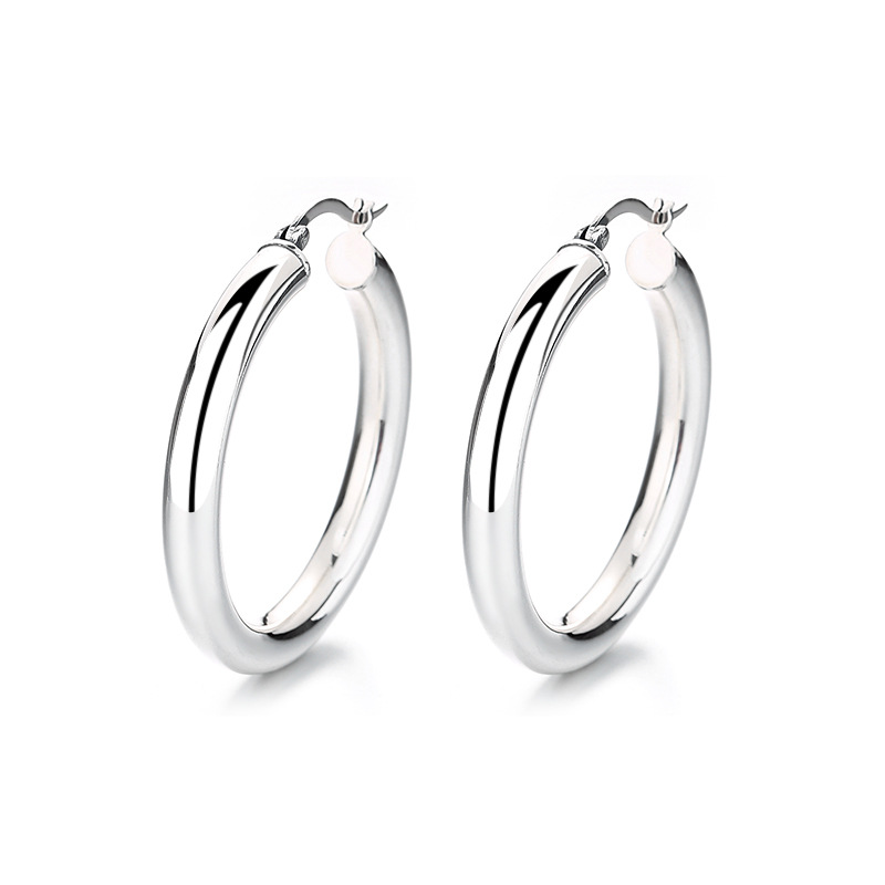 925 silver circle earrings