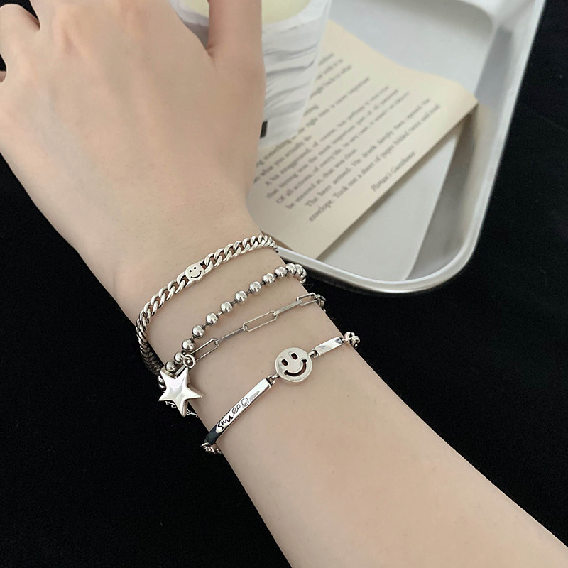 925 silver circle bracelet