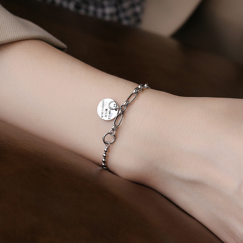 925 silver circle bracelet