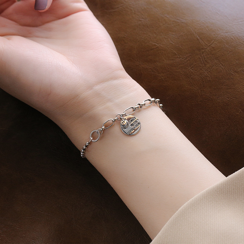 925 silver circle bracelet