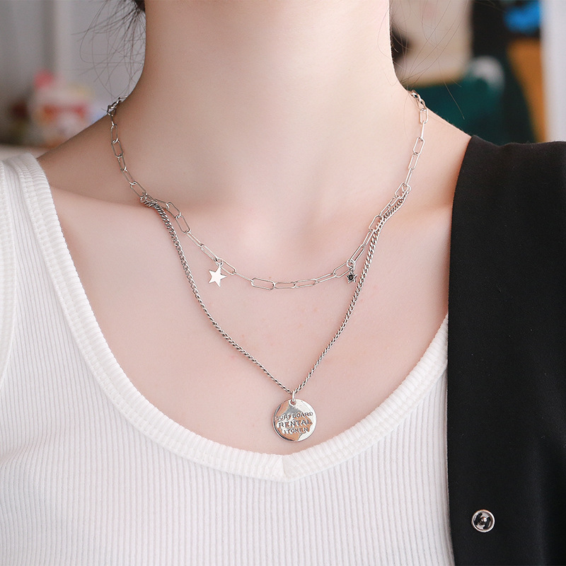 925 silver circle necklace