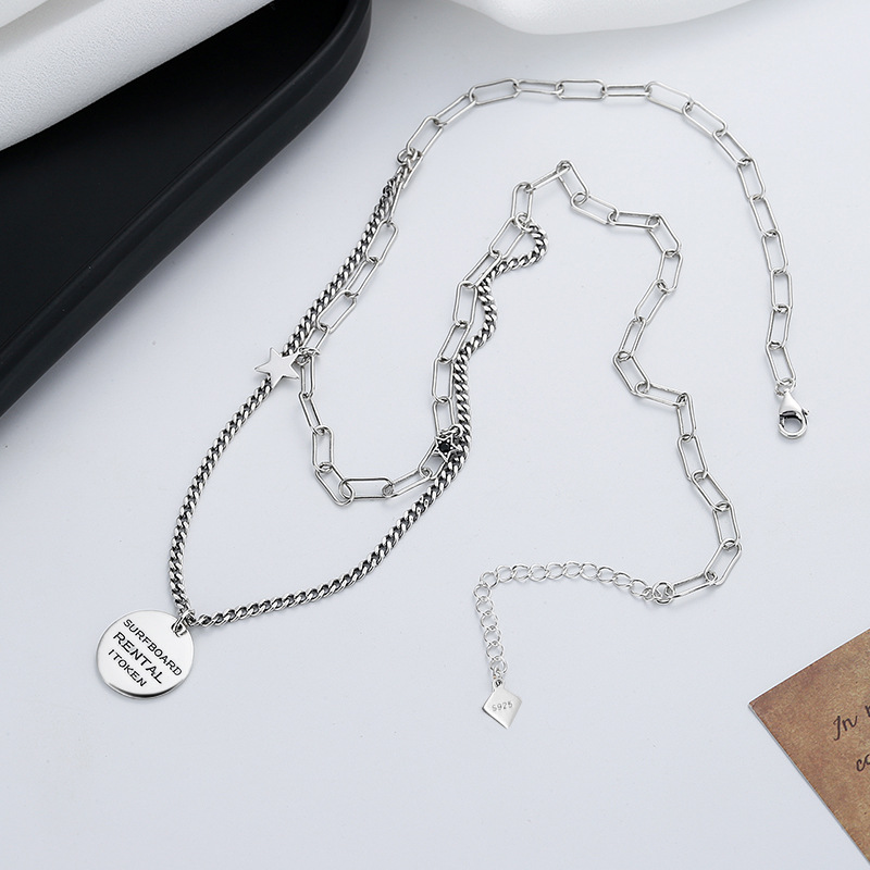 925 silver circle necklace