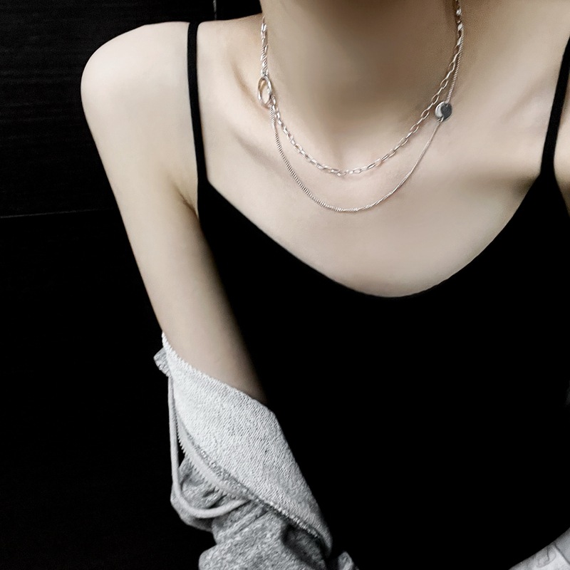 925 silver circle necklace