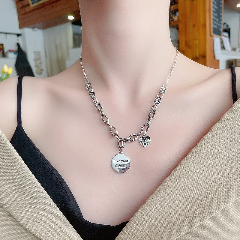 925 silver circle necklace