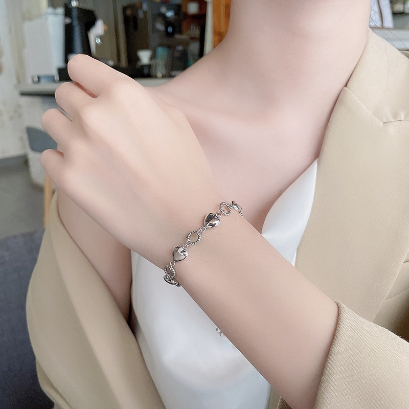 925 silver heart bracelet