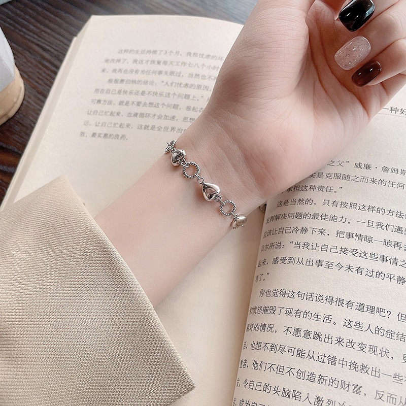 925 silver heart bracelet