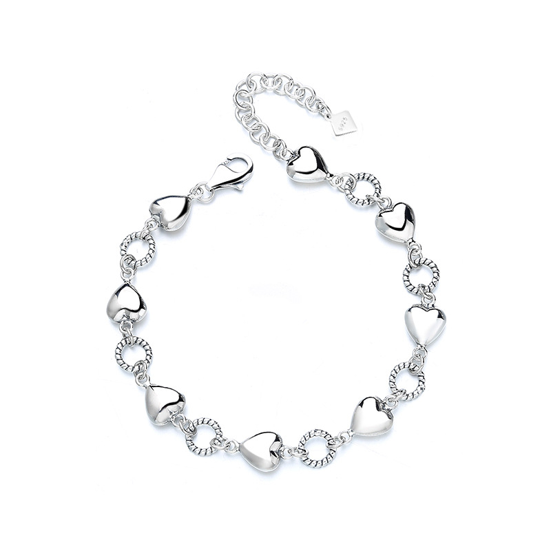 925 silver heart bracelet