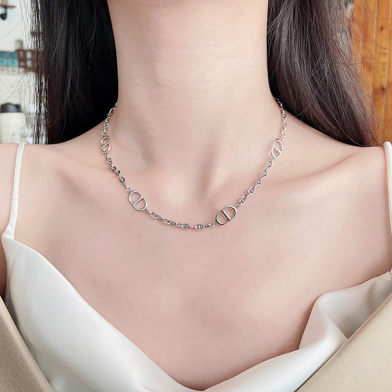 925 silver circle necklace