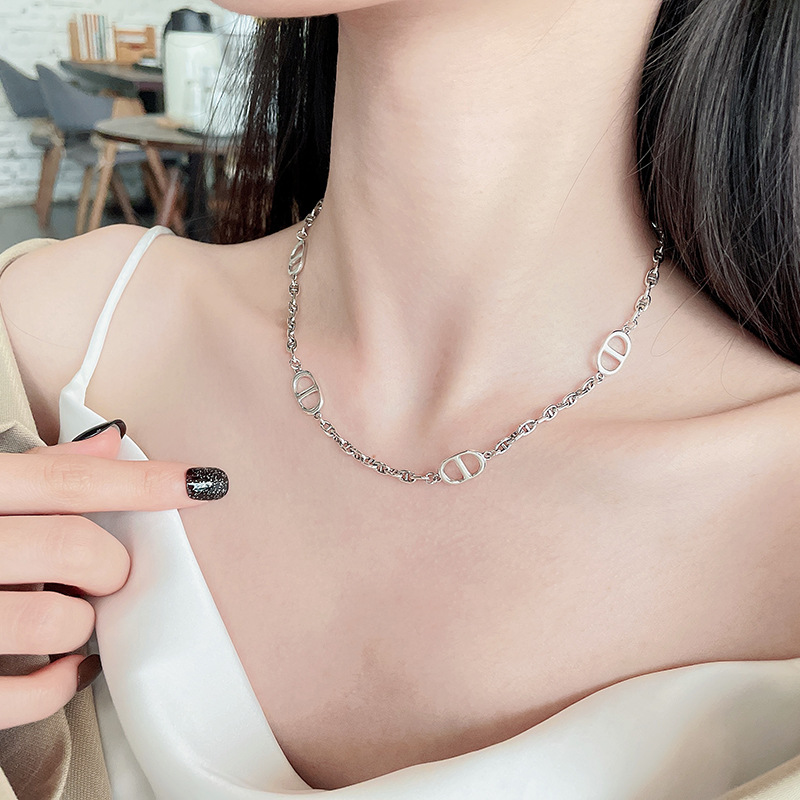 925 silver circle necklace