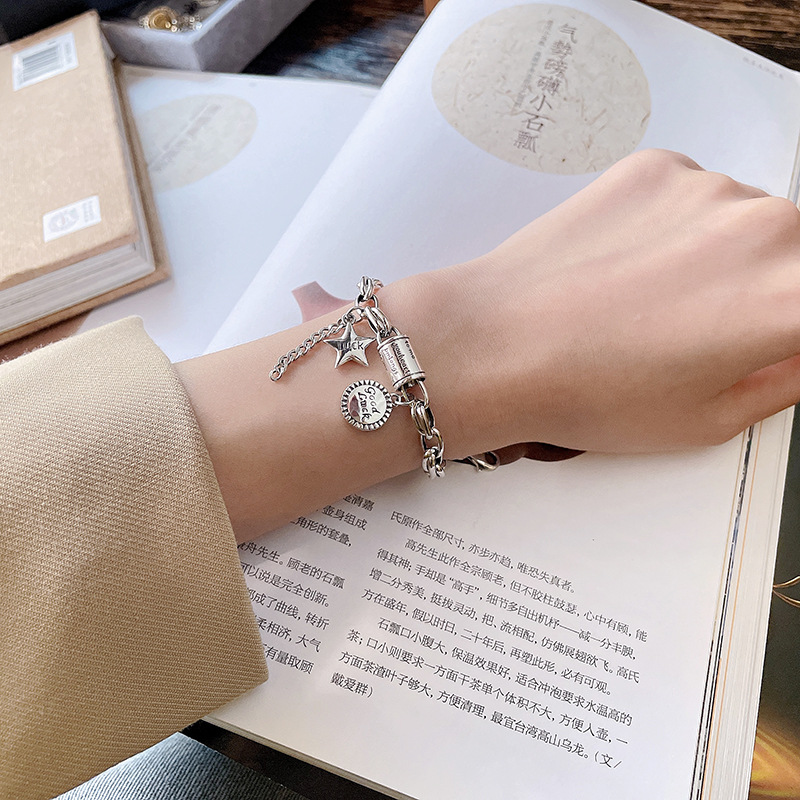 925 silver circle bracelet