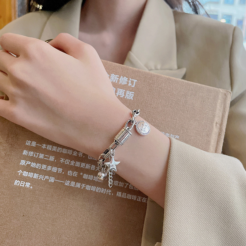 925 silver circle bracelet