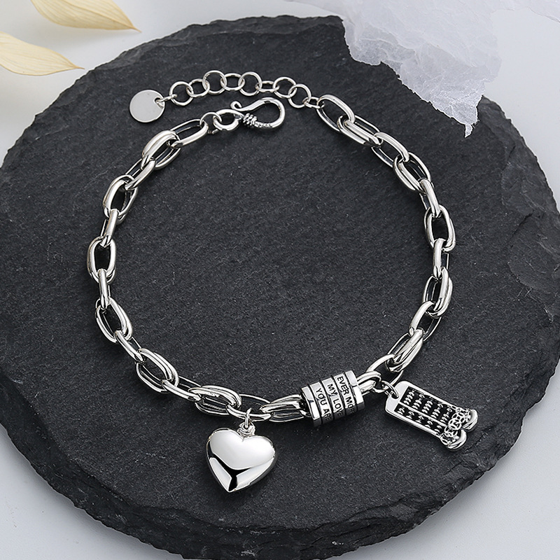 925 silver heart bracelet