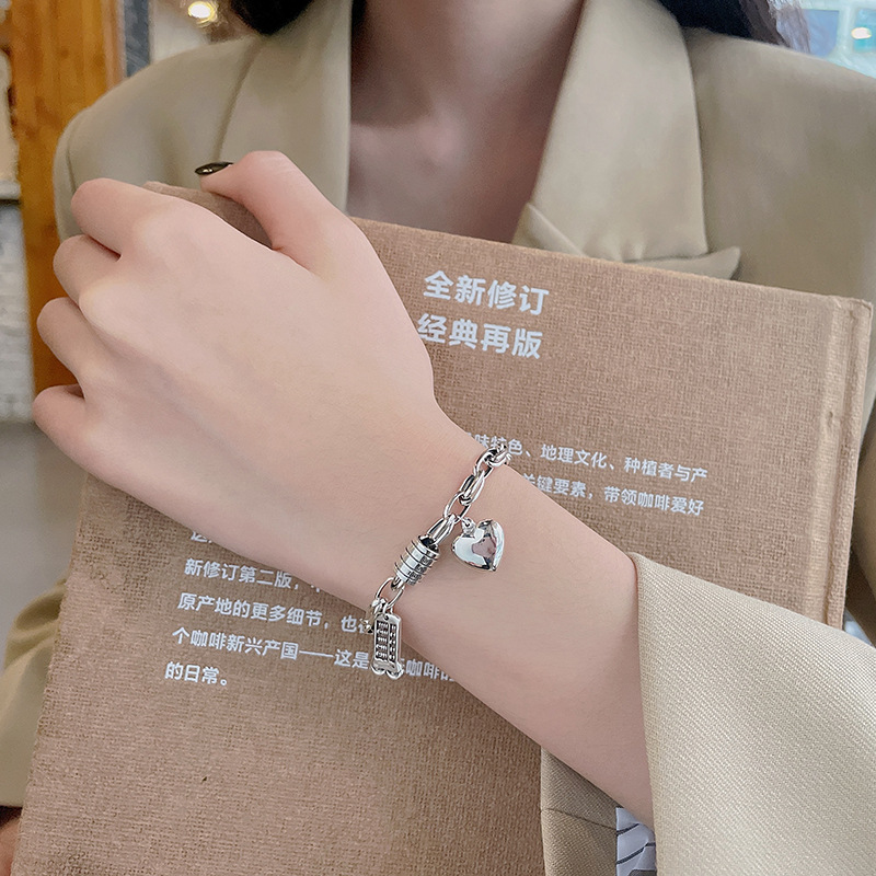 925 silver heart bracelet