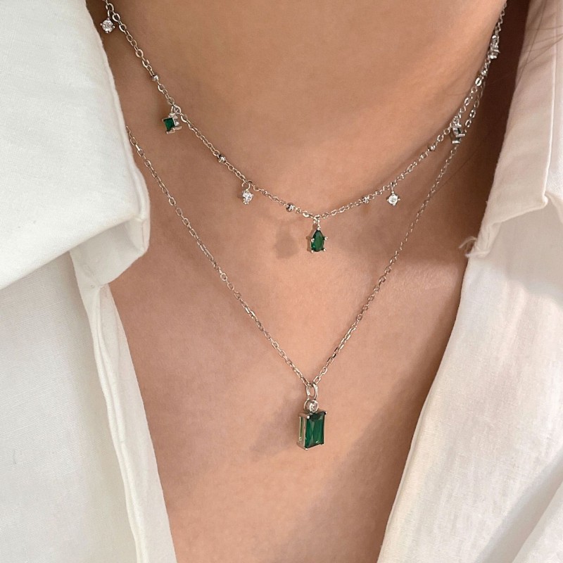 925 silver quadrate necklace