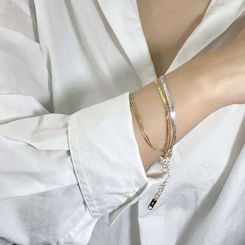 925 silver circle bracelet
