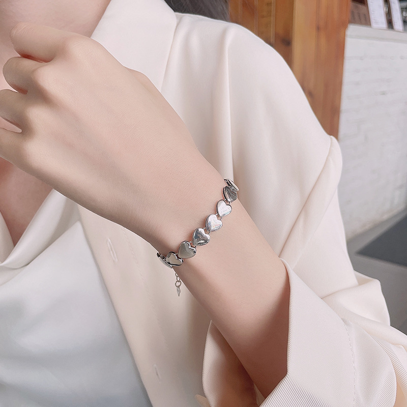 925 silver heart bracelet