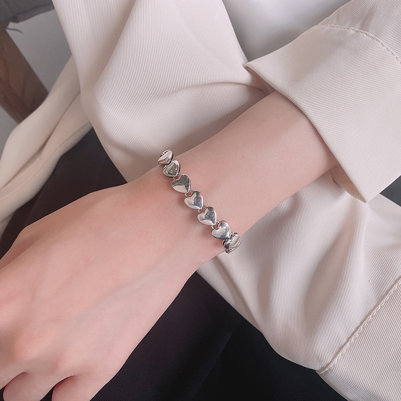 925 silver heart bracelet
