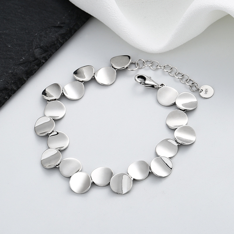 925 silver circle bracelet