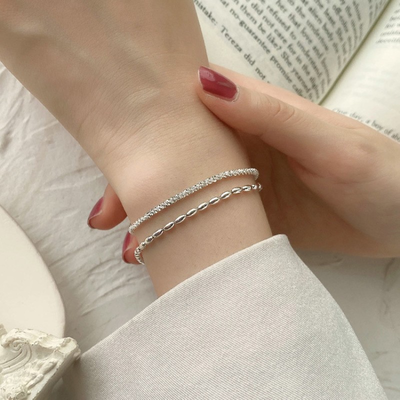 925 silver circle bracelet