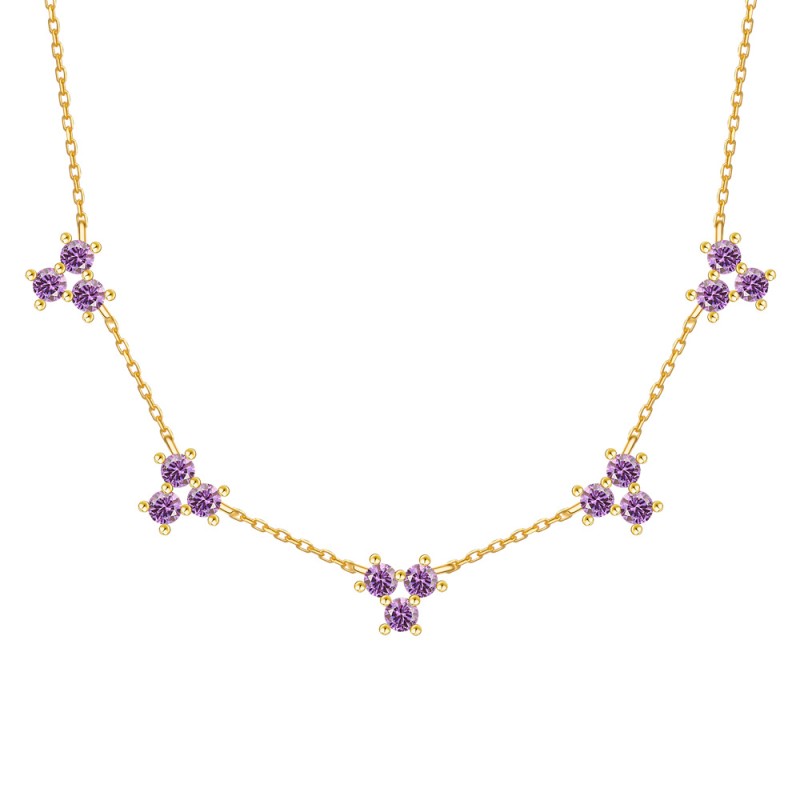 925 silver flower necklace