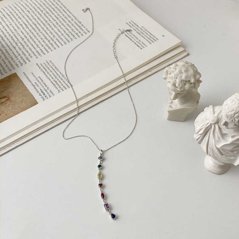 925 silver tassels necklace