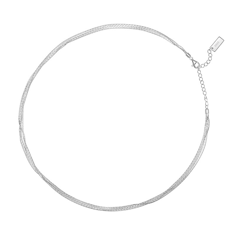 925 silver tassels necklace
