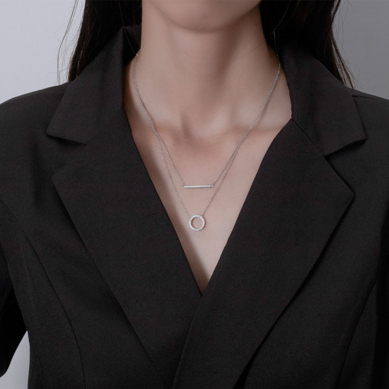 925 silver circle necklace