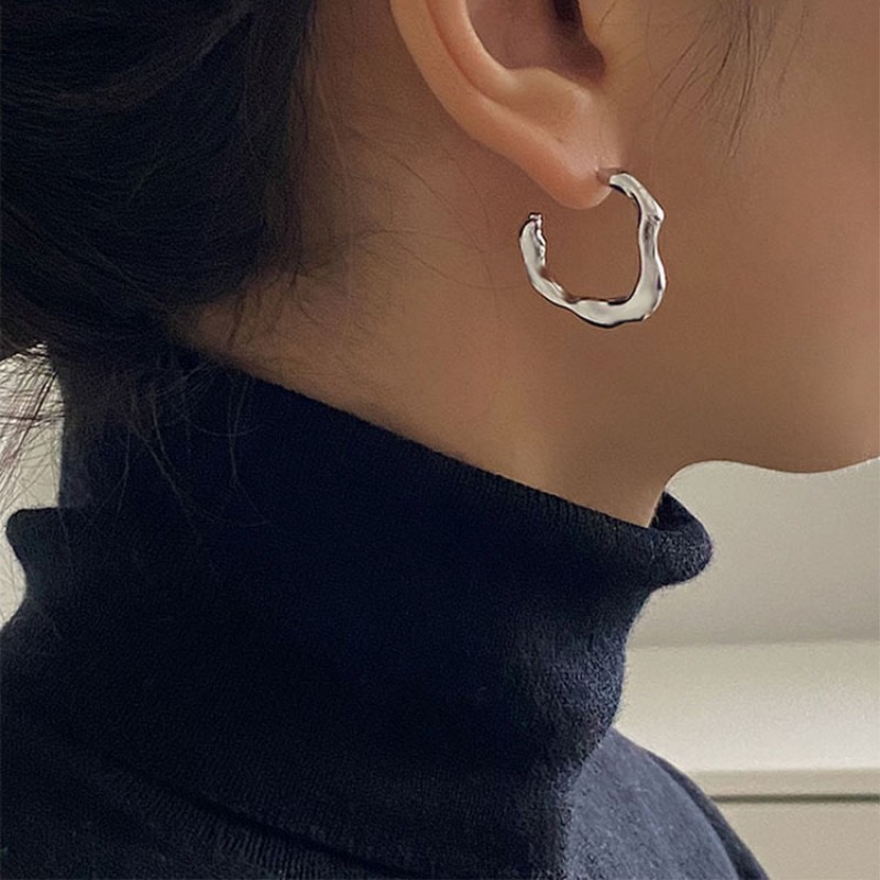925 silver circle earrings