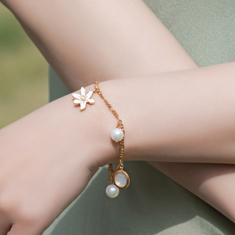 925 silver flower bracelet