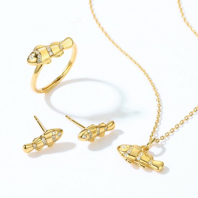925 silverocean necklace earrings ring jewelry sets