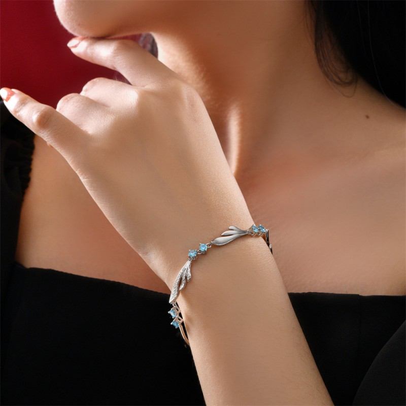 925 silver angel wings bracelet