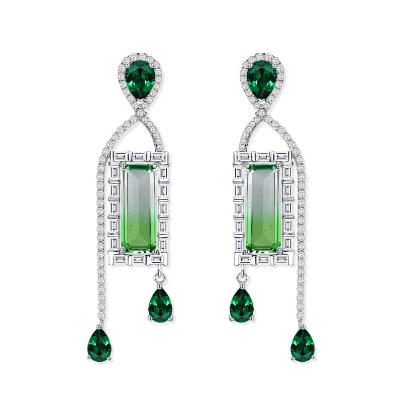925 silver gradient 9ct gemstone earrings stud