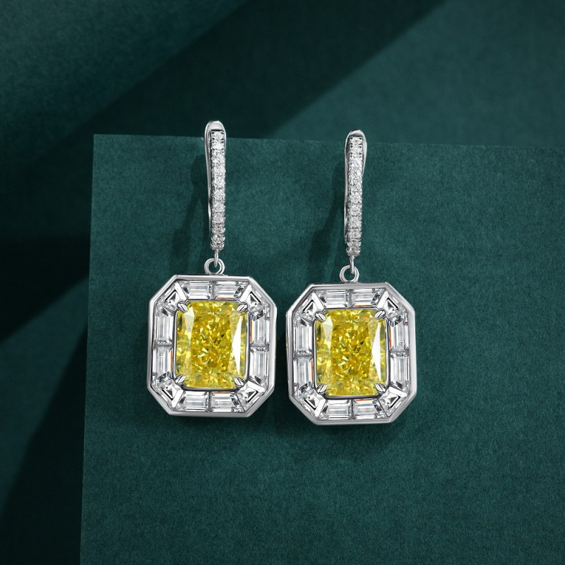 925 silver 4ct diamond earrings