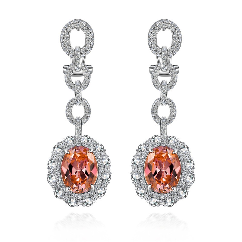 925 silver 10ct diamond drop earrings