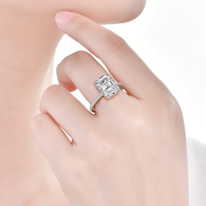 925 silver 4ct diamond ring