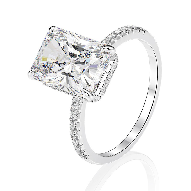 925 silver 4ct diamond ring