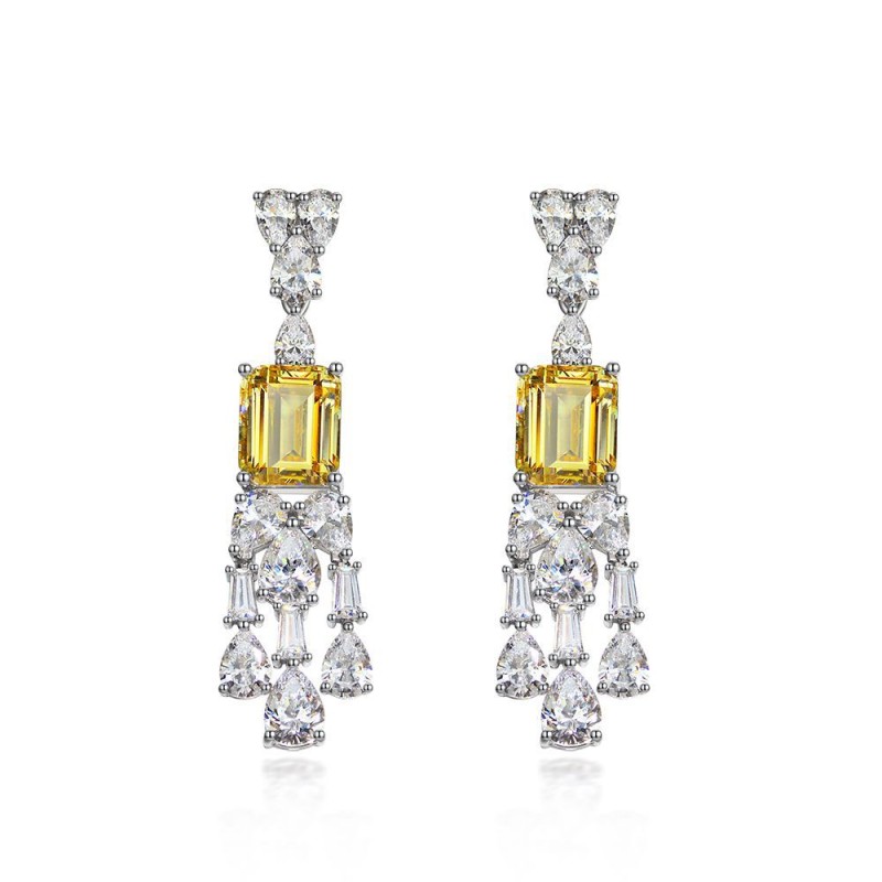 925 silver 6ct diamond earrings stud