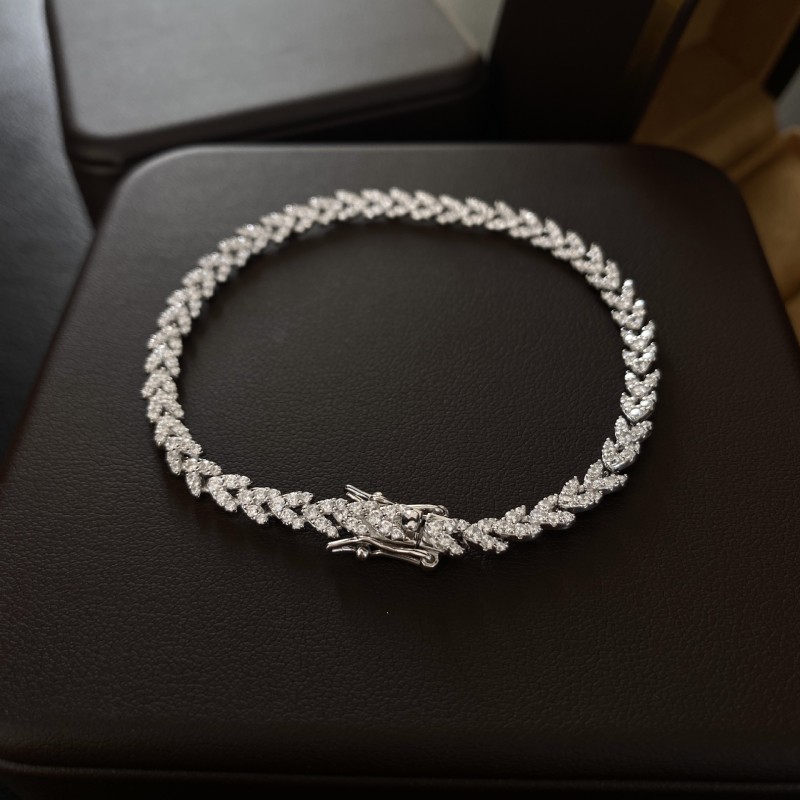 925 silver ear of wheat bracelet