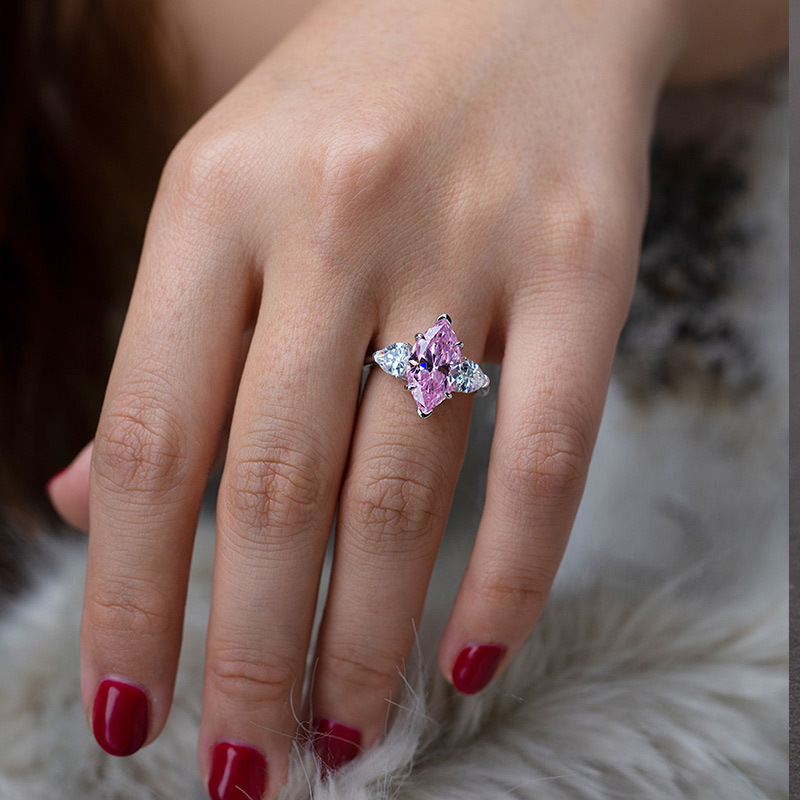 925 silver 3ct diamond ring