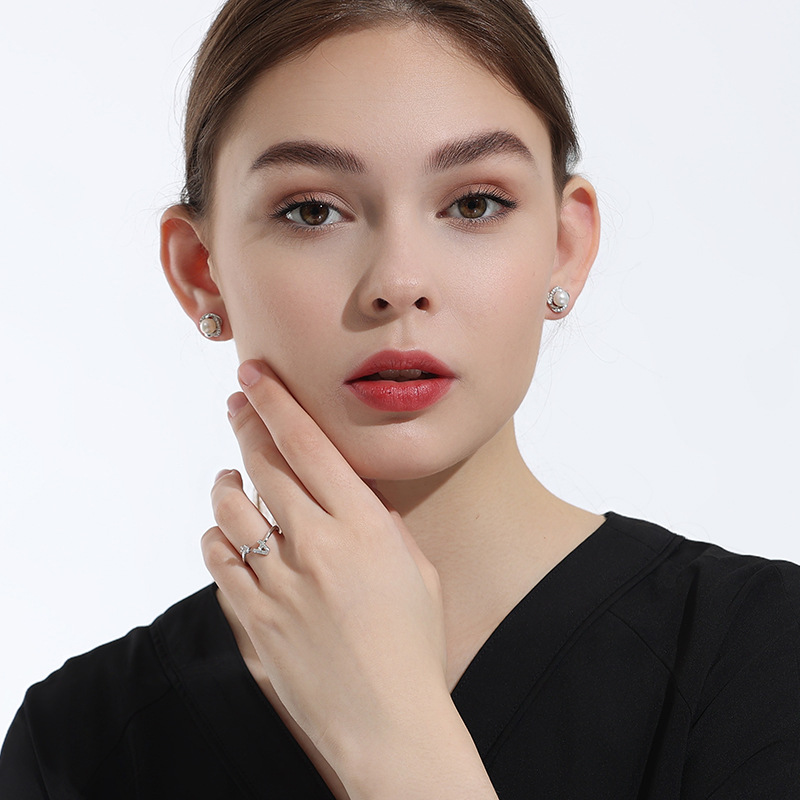 925 silver English letters ring