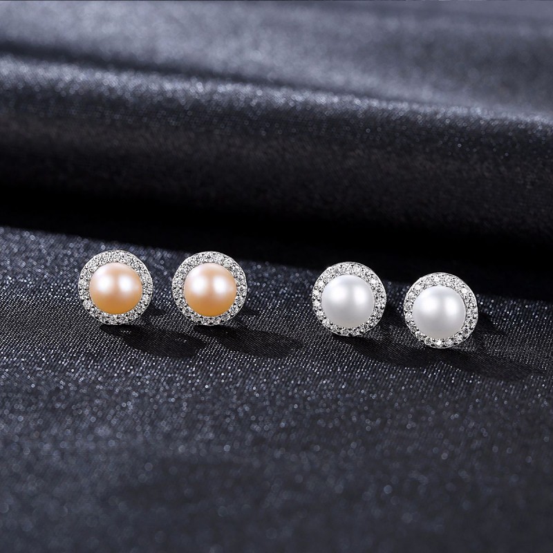S925 SILVER EARRINGS STUD PEARL