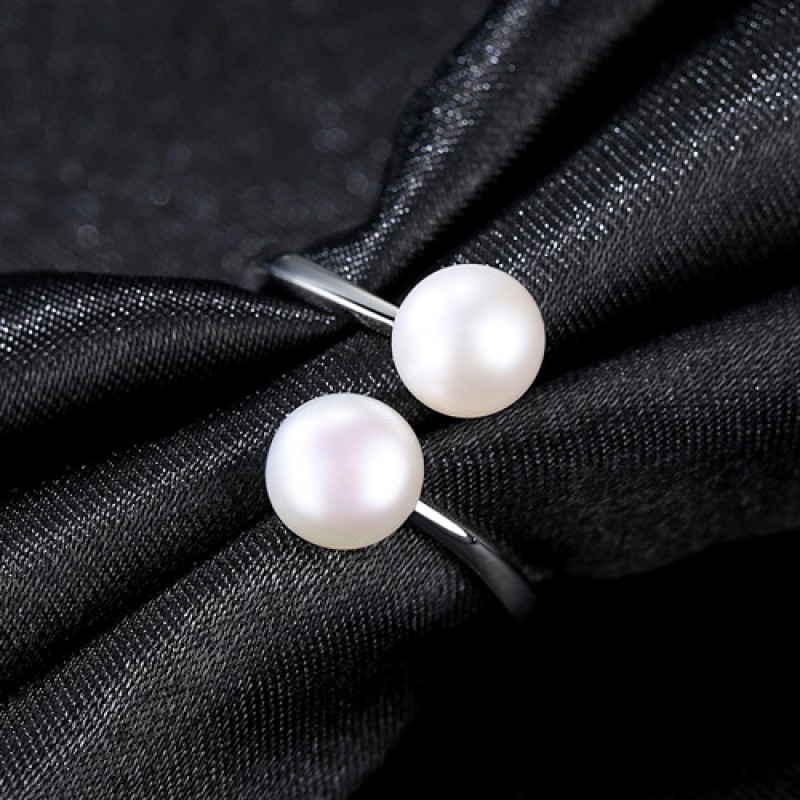 925 SILVER PEARL RINGS SIZE ADJUSTABLE
