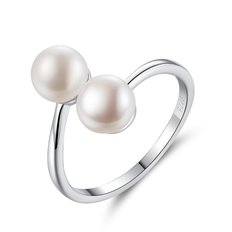 925 SILVER PEARL RINGS SIZE ADJUSTABLE