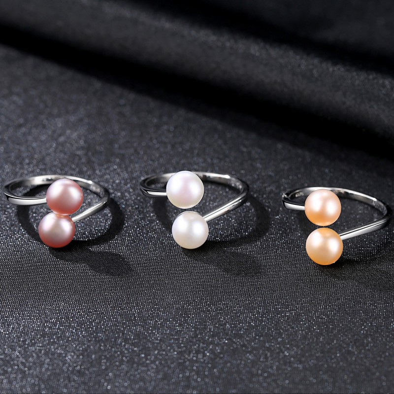 925 SILVER PEARL RINGS SIZE ADJUSTABLE